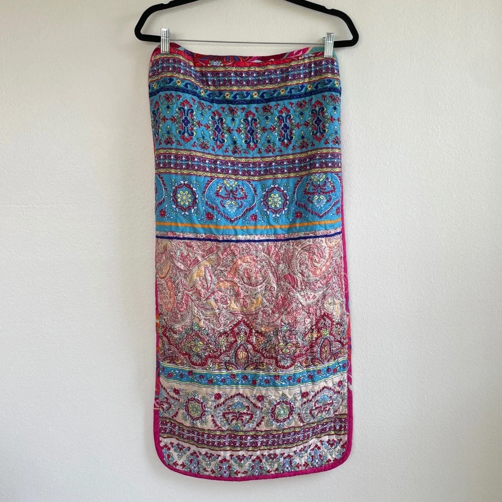 Body Pillow Cover Case Unisex OS Multicolor Paisley Quilted Boho Colorful 20x36